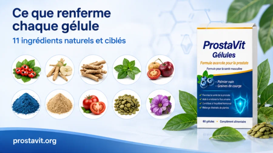 ProstaVit — ingrédients de la formule en gélules